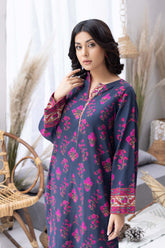 2-Pc Digital Printed Khaddar Shirt with Qlot Trouser CPM22-111